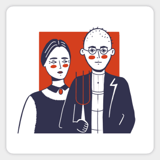 Pop American Gothic Sticker